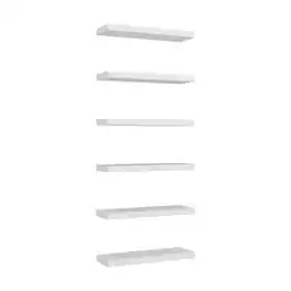 TuHome - 24" x 8" Floating Wall Shelf, Wall-Mounted Display Ledge for Living Room, Bedroom or Office Storage - White