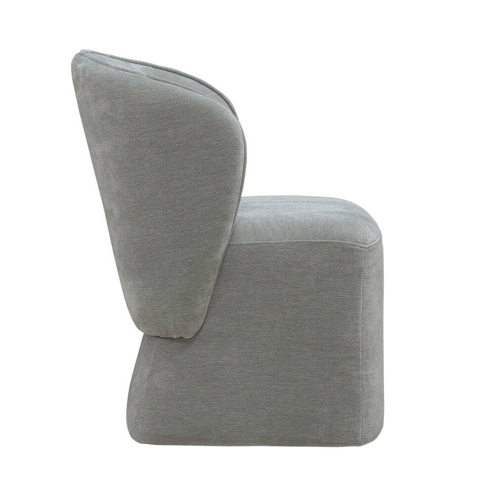 Alt View 2. Liberty Furniture Industries - Accent Dining Chair with Castors - Rounded Arm - Sapphire Upholstry - Grey.