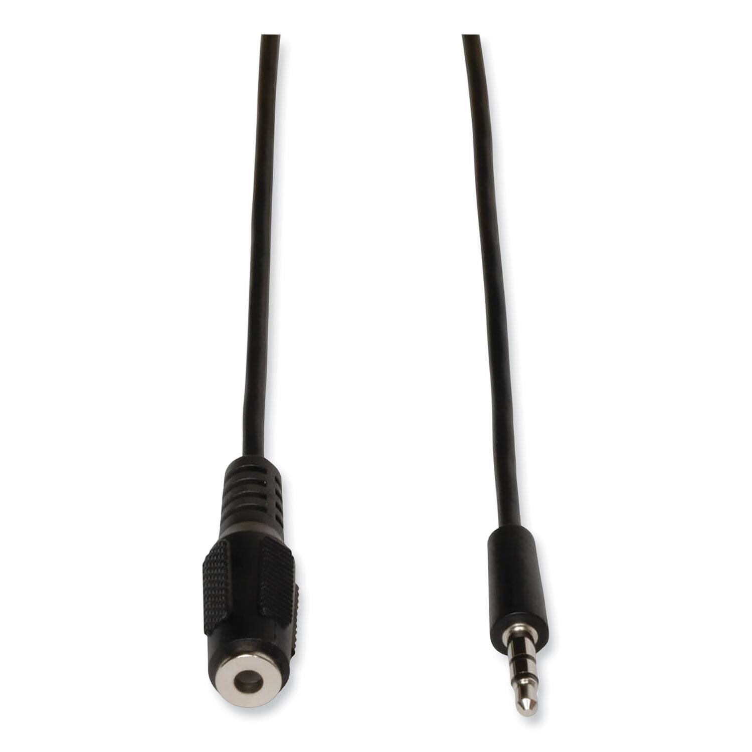 Alt View 1. Tripp Lite - P311-006 6 ft. 3.5 mm Mini Stereo Audio Male/Female Extension Cable for Speakers and Headphones - Black - Black.