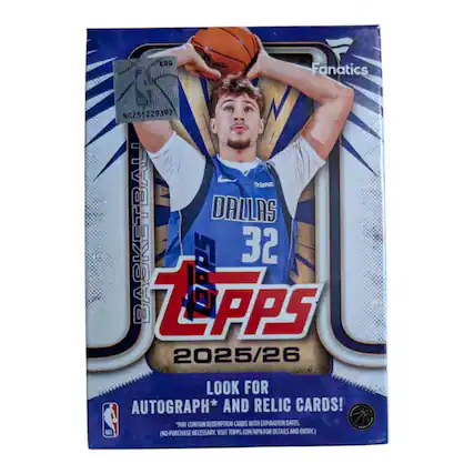 KOR Fanatics 2 NC251229392 thime DALLAS 32 2025/26 LOOK FOR AUTOGRAPH* AND RELIC CARDS! "MAY CONTAIN REDEMPTION CARDS WITH EXPIRATION DATES. NBA ONO PURCHASE NECESSARY. VISIT TOPPS.COM/NPN FOR DETAILS AND ENTRY."