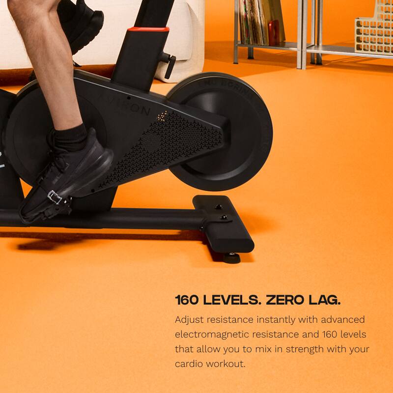 AVIRON BORING - 160 LEVELS. ZERO LAG. Adjust resistance instantly with advanced electromagnetic resistance and 160 levels that allow you to mix in strength with your cardio workout.
