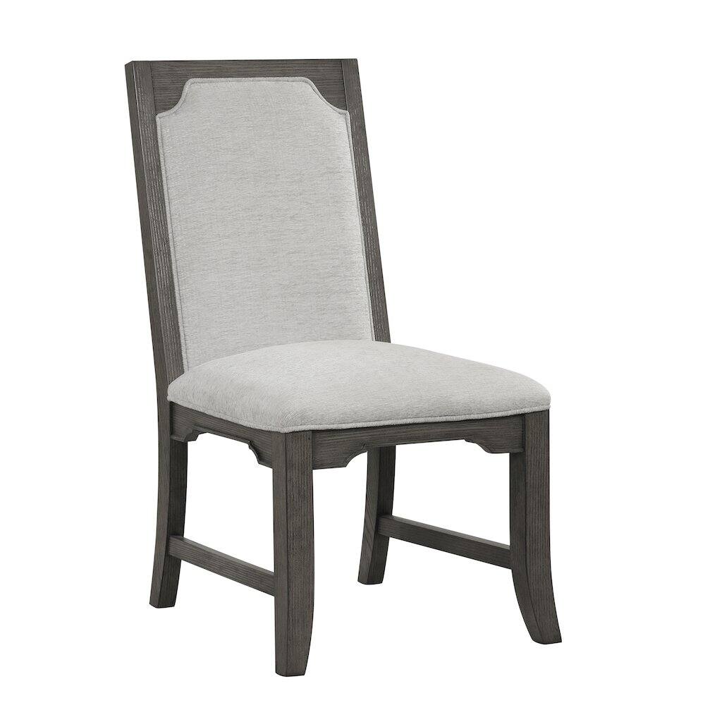Angle. New Classic Furniture - New Classic Furniture Lisbon Wood Dining Side Chair in Gray (Set of 2) - Gray.