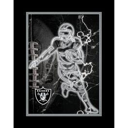 Fan Creations - Las Vegas Raiders 12'' x 16'' Framed Neon Player Print - Black