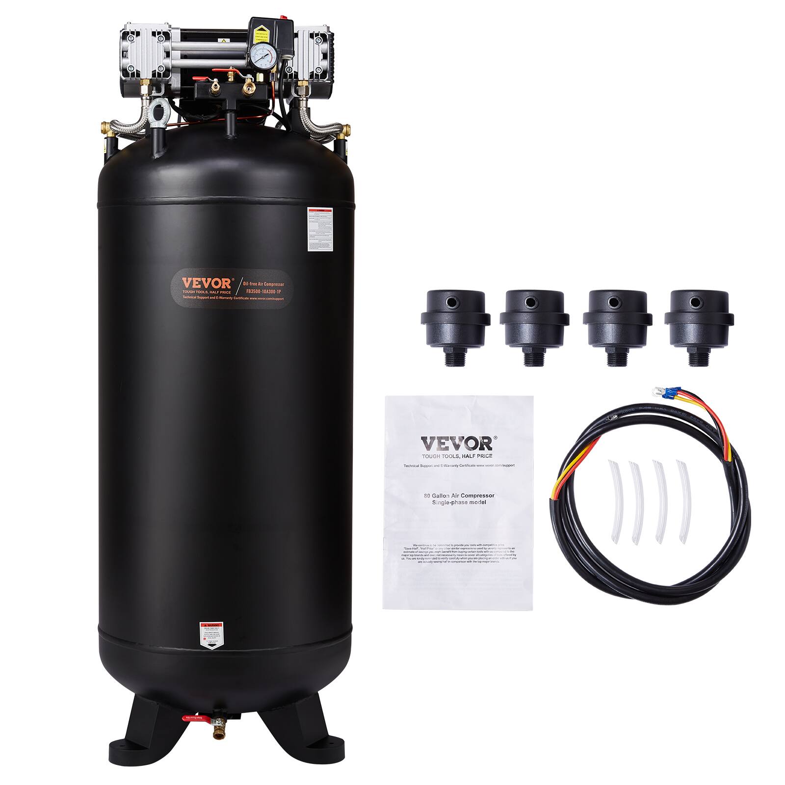 VEVOR  
80 Gallon Air Compressor  
60-gallon tank model  

VEVOR  
Touch Tools, Half Price  
Industrial Equipment and Accessories  
www.vevor.com  

VEVOR  
80 Gallon Air Compressor  
60-gallon tank model