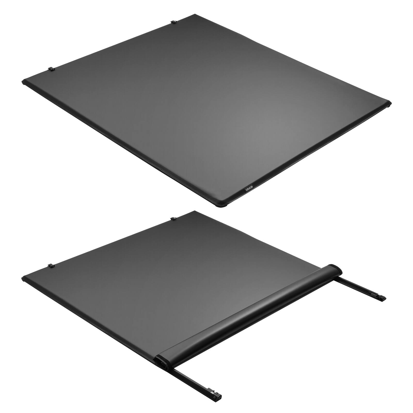 Alt View 5. VEVOR - Soft Roll-Up Truck Bed Tonneau Cover, Compatible with 2014-2025 Chevy Silverado/GMC Sierra 1500 & 2014-2019 2500 3500 HD - Black.