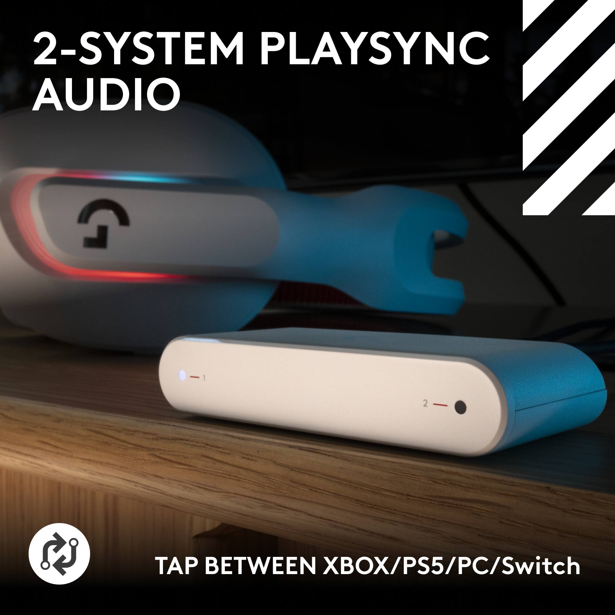 2-System Playsync Audio G1 2 Tap Between Xbox/PS5/PC/Switch
