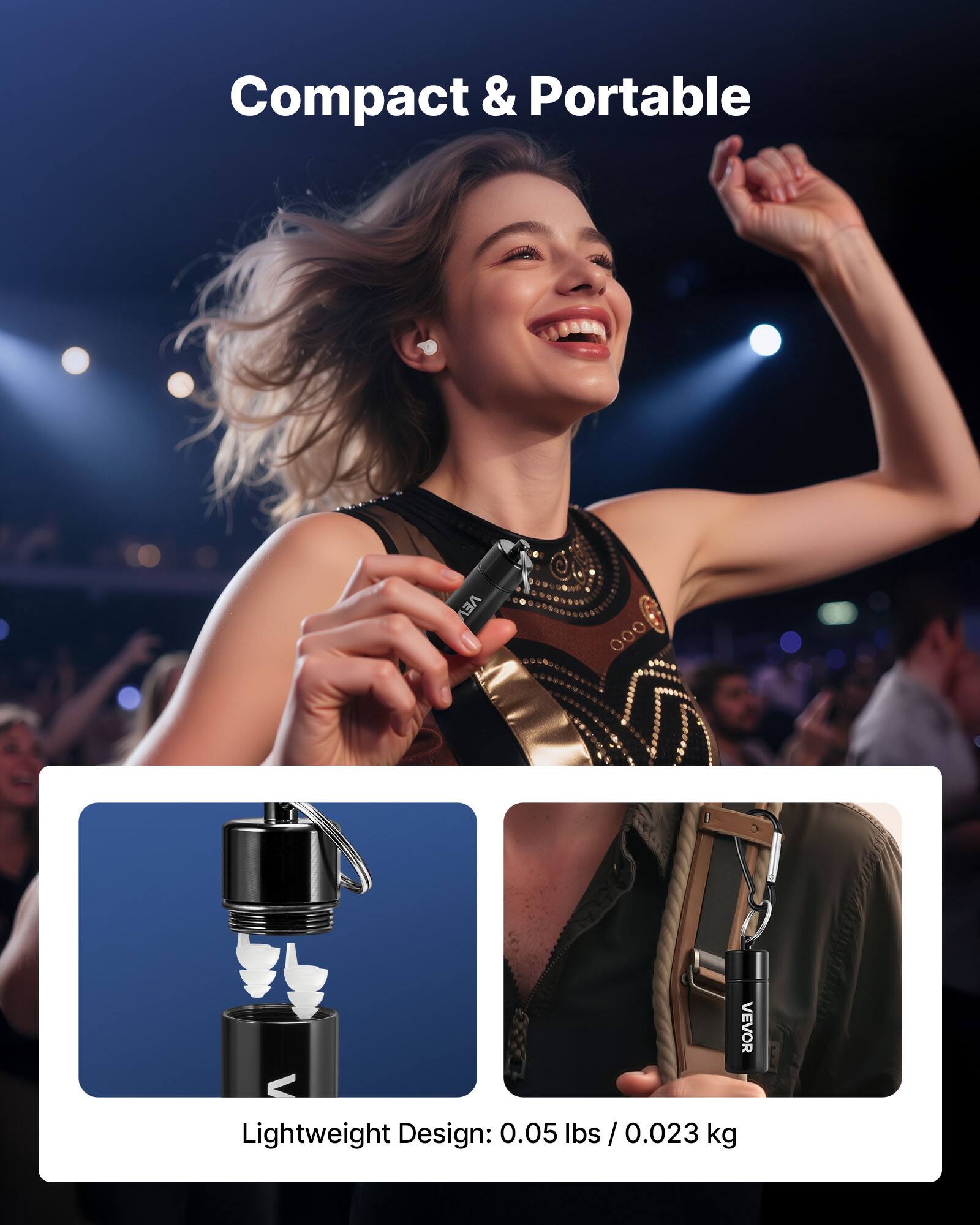 Compact & Portable

Lightweight Design: 0.05 lbs / 0.023 kg