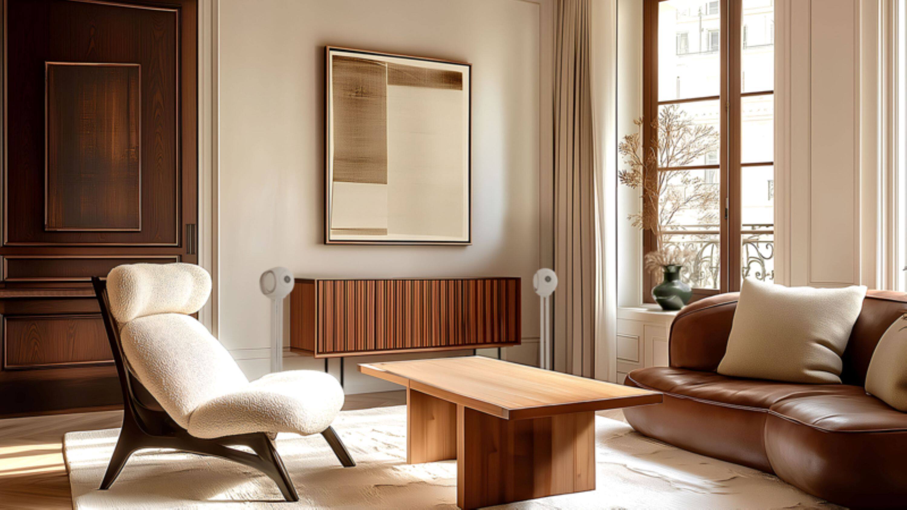 Alt View 4. Devialet - Phantom Ultimate 98 dB Speaker - Light Pearl.