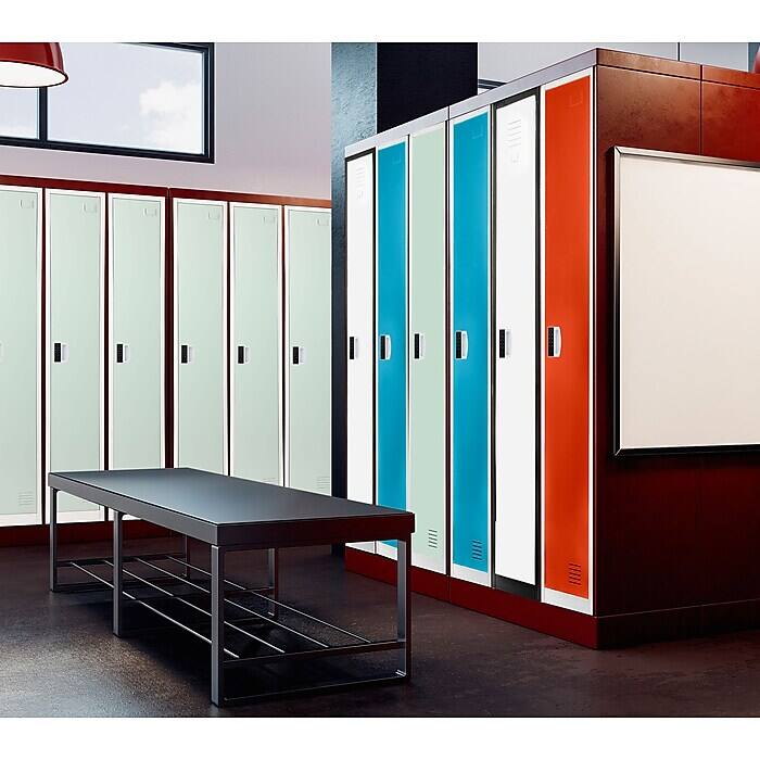 Alt View 1. AdirOffice - Storage Locker 629-Series 72" H 1-Tier Steel 2-Shelf Locker with Digital Lock - Misty Green.