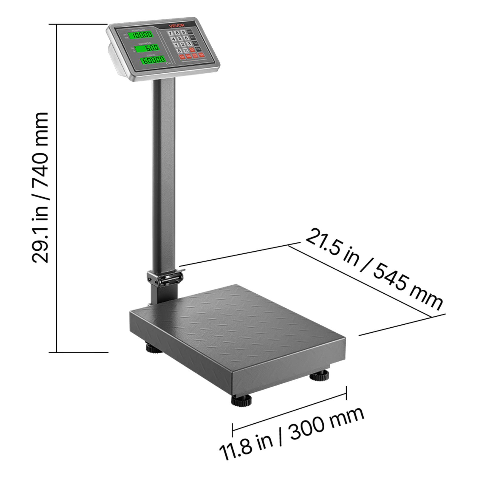 VEVOR - 1 1 1 10000 1 % A - 1 1 X 1 600 1  L 2 - a - D  60000 mm 740 / 29.1in / 740 29.1 in 21.5 in I 545 mm 300 mm in I 11.8