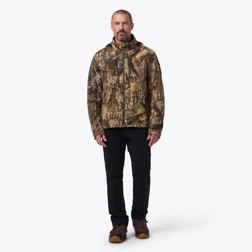 Left. Mobile Warming - Men's APX Heated Fleece Camo Heated Jacket - APX Camo.