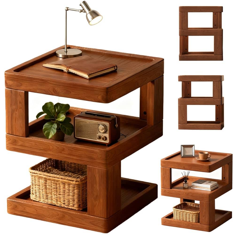 Empire DigiLabs - Colored Solid Wood Bed Side Tables Bedroom Nightstand Mid Century Modern Night Stand For wide 13 - wide/15.74in