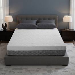 Hunkstar - 10" Memory Foam Mattress–Made in Japan, Breathable 4-Layer Foam, 7-Zone Ergonomic Design for Total Body, Cooling Gel bed - KING/White