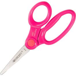 Westcott - 5" Antimicrobial Kids Pointed Scissors Straight Stainless Steel Pointed Tip 1 Each - Assorted