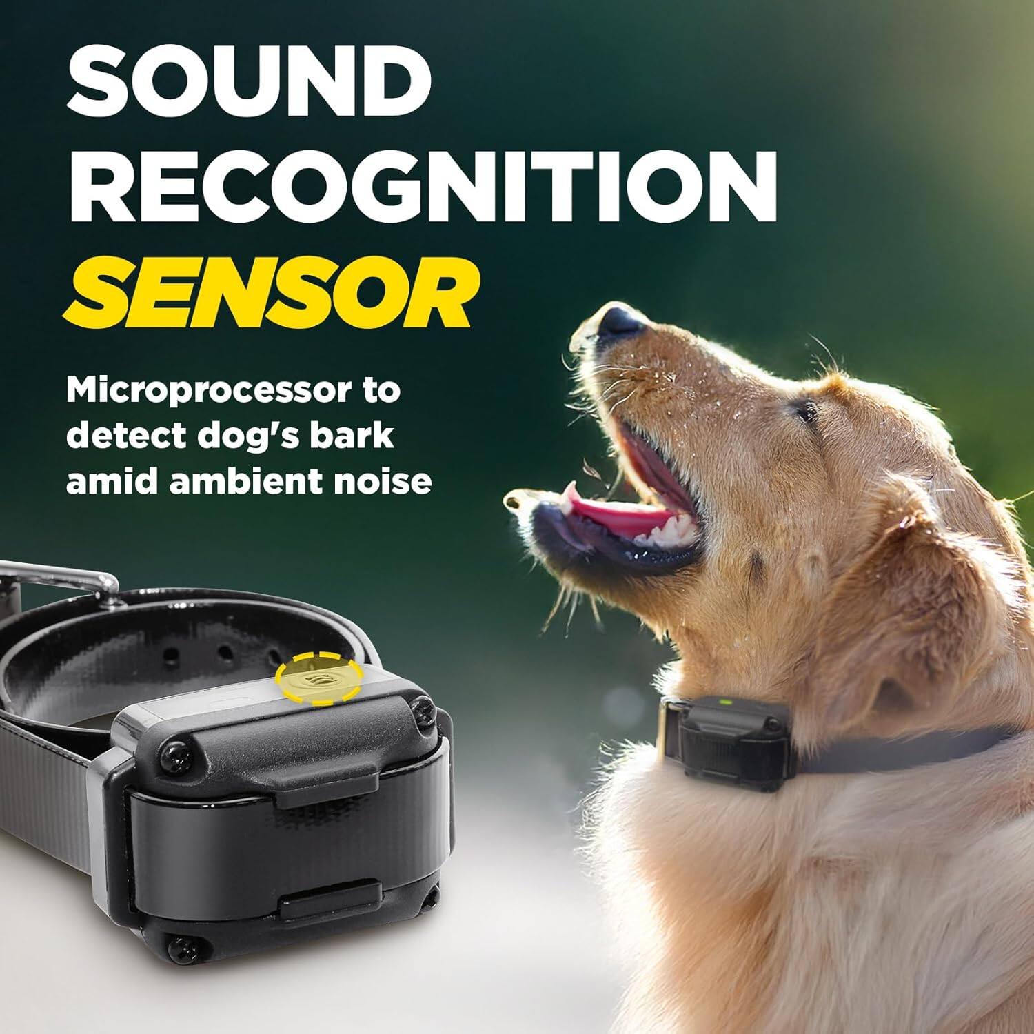 SOUND RECOGNITION SENSOR  
Microprocessor to detect dog's bark amid ambient noise