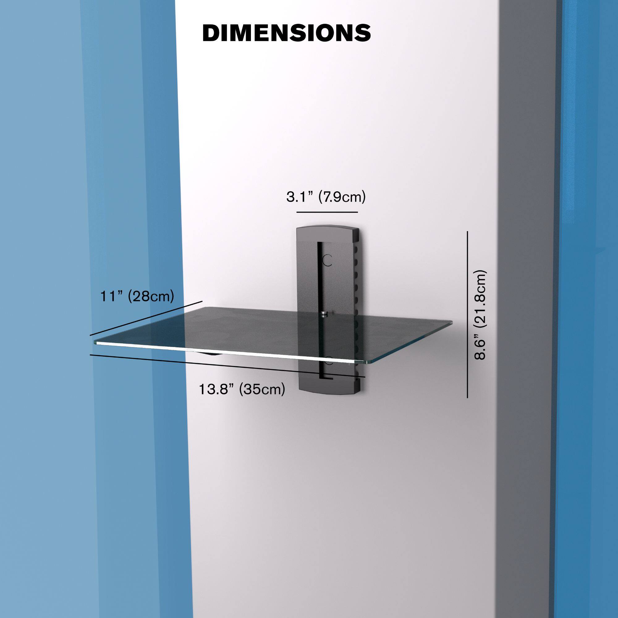 DIMENSIONS

- 3.1" (7.9cm)
- 11" (28cm)
- 13.8" (35cm)
- 8.6" (21.8cm)