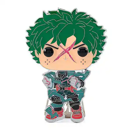 Front. Funko - My Hero Academia 3 Inch Funko POP Pin | Izuku Midoriya - Green.