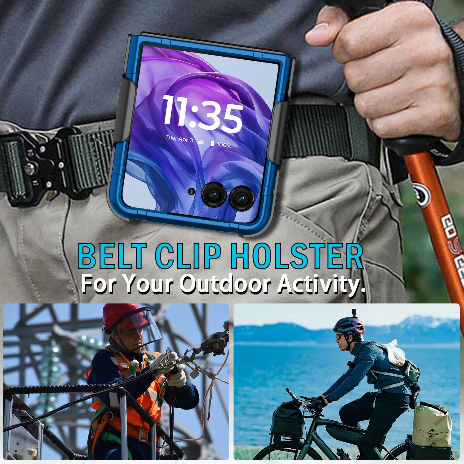 11:35 Tue, Apr 3 100% BELT CLIP HOLSTER For Your Outdoor Activity.