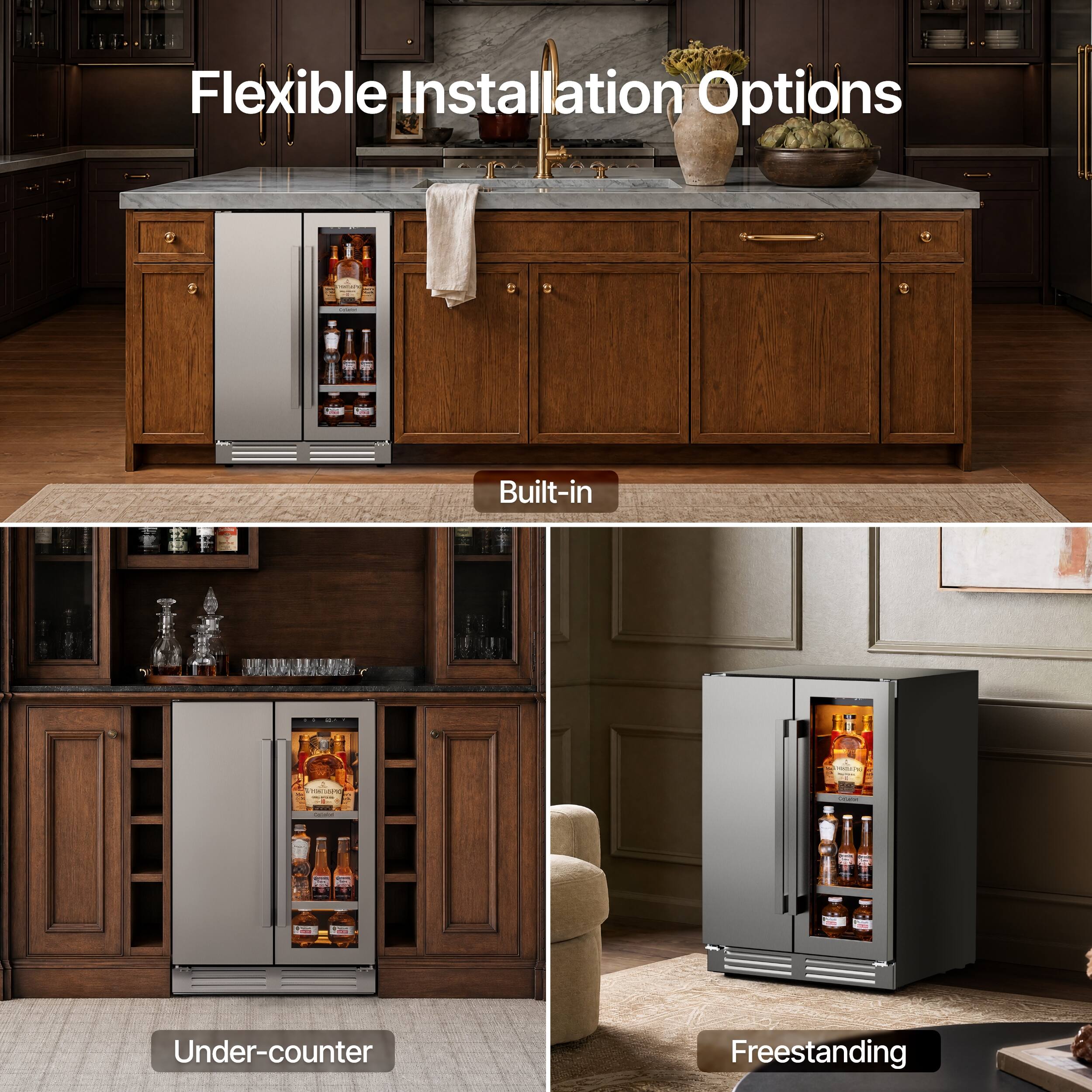 Flexible Installation Options

- Built-in
- Under-counter
- Freestanding
