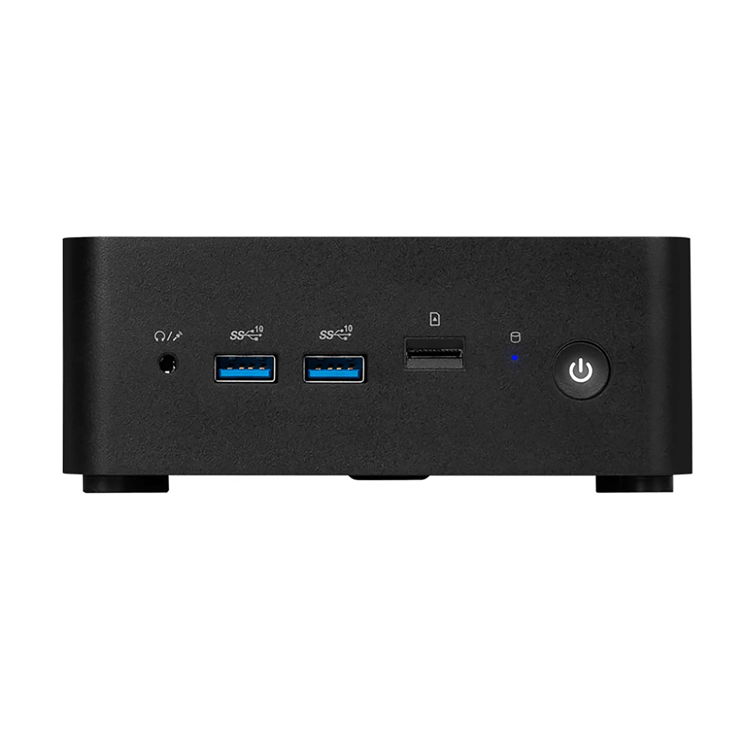 MSI - Cubi NUC AI Barebone System - Intel Core Ultra 5 125H - No Memory - No Storage - No Operating System - Black - Front_Zoom