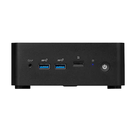 Front. MSI - Cubi NUC AI Barebone System - Intel Core Ultra 5 125H - No Memory - No Storage - No Operating System - Black.
