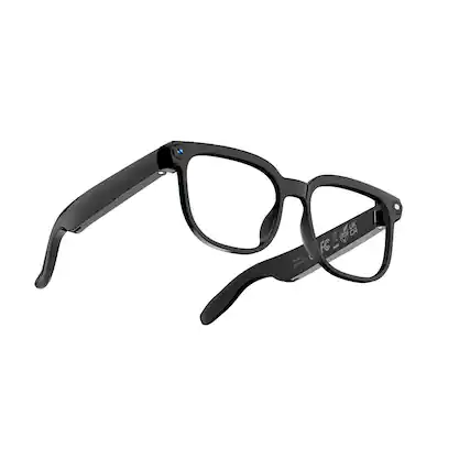 Front. Cluzine - Smart Glasses 800W HD Camera Photo Video Simultaneous Translation Bluetooth Call AI Assistant - Black.