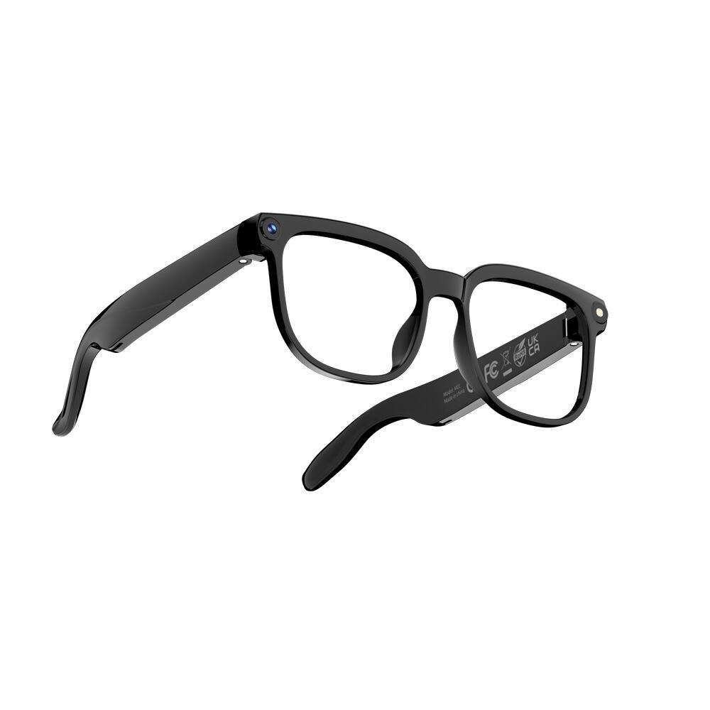 Front. Cluzine - Smart Glasses 800W HD Camera Photo Video Simultaneous Translation Bluetooth Call AI Assistant - Black.