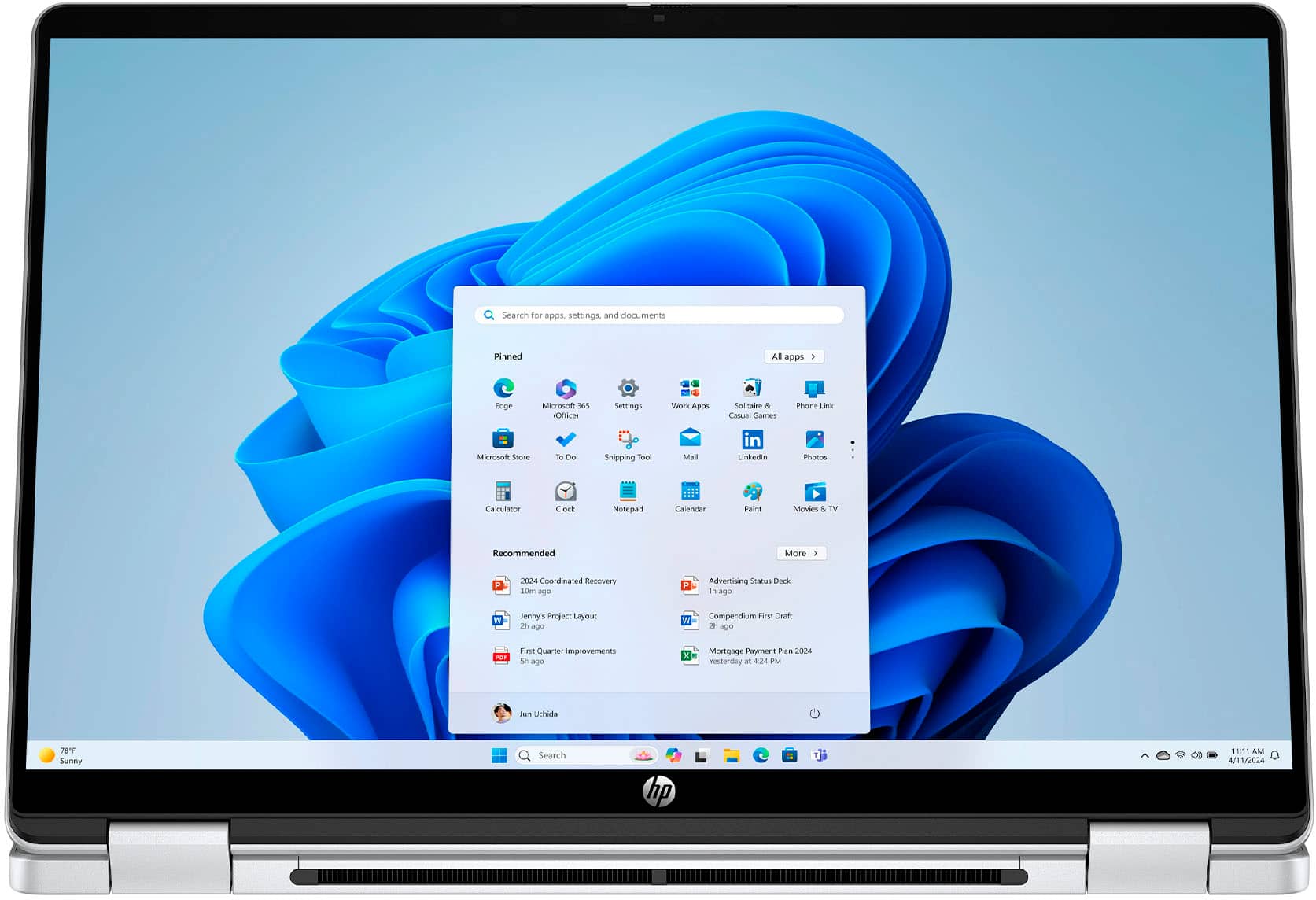 Search for apps settings, and documents Raned All apps 1 Bule Microsof 3A (Oflicel Seliings Work Ac Sodlakre 5 Casual Games Phone Lina Microsof Shore te Do Seipping Tood Mail in Linkedin Photos Caloulator Clock Notepad Calender Faine Movies . TV Recommended More P 2024 Coordinated Recovery s04 a Advertising Starus Lock Is ag I Jerny's Project LayouA J ago W Comperdium First Crai 2 ape PI First Quarter improverents ago Mortgage y Flan 2004 vesterdey - 428 PM Ju Uchilia 7F Suney Search hp 11:11 AM 4/11/2024