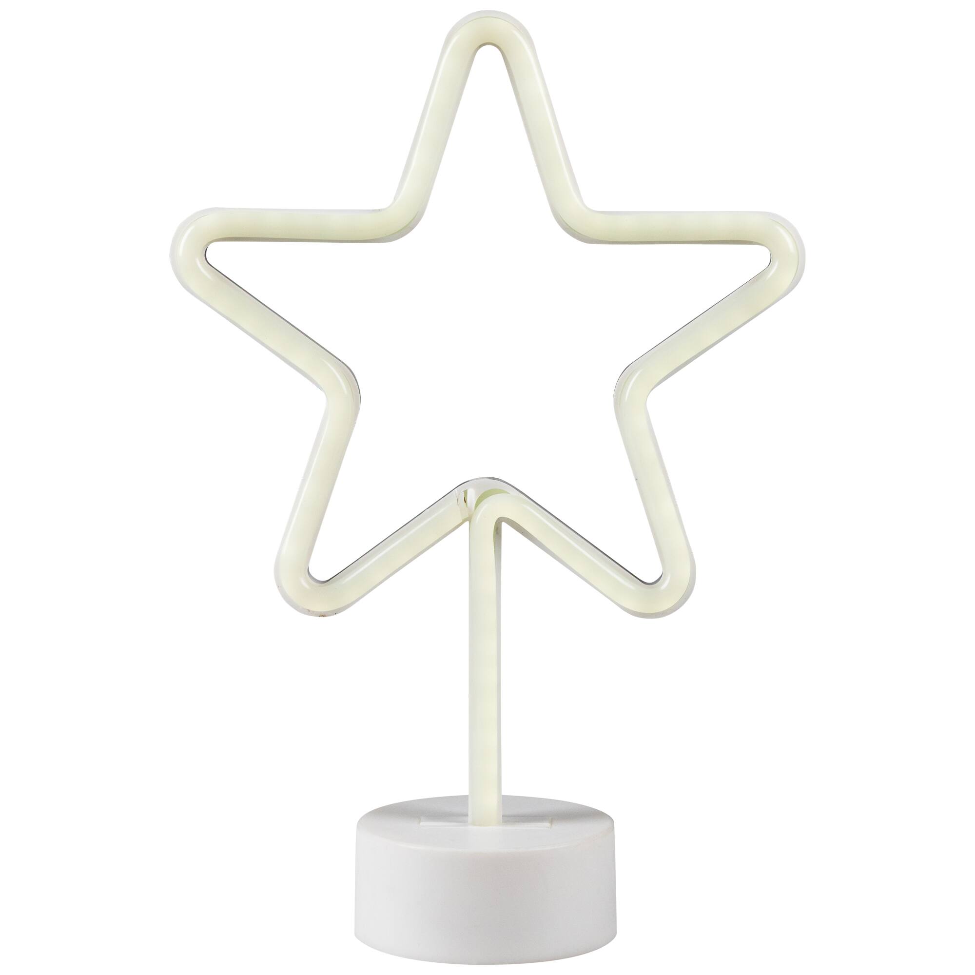 Alt View 1. Northlight - LED Star Neon Table Light - 11.5" - White.