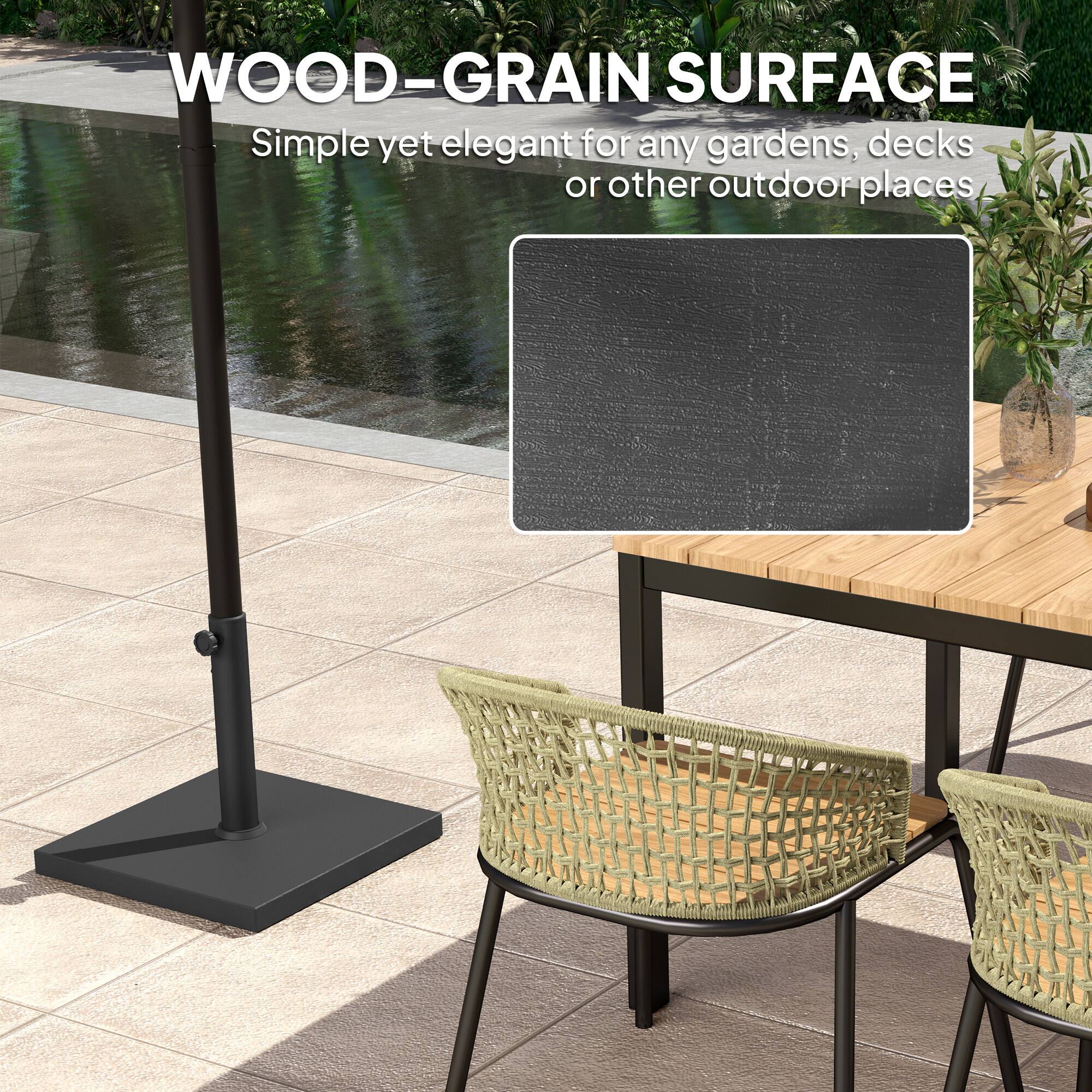 WOOD-GRAIN SURFACE
Simple yet elegant for any gardens, decks or other outdoor places