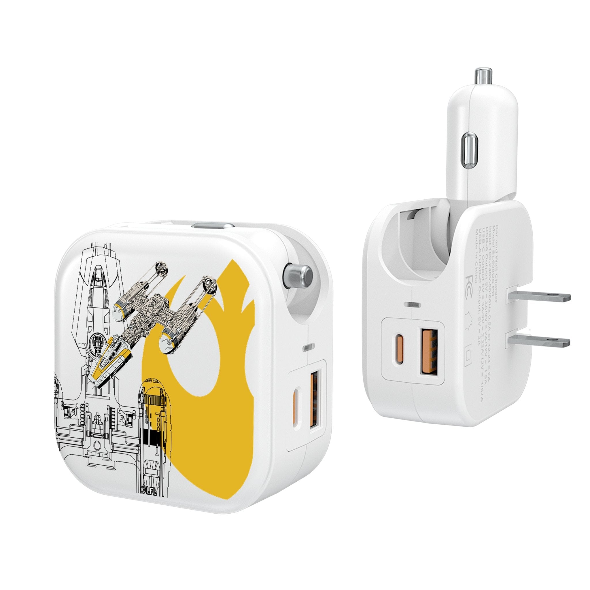 Keyscaper - Star Wars: A New Hope FactionTech 2 in 1 USB Charger - Y-Wing