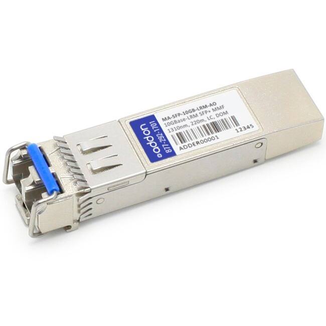 MA-SFP-10GB-LRM-AO  
SFP+ MMF LC, DOM  
10GBase-LRM 220m, 1310nm  
12345  
ADDERO0001  
877-292-292-877  

MA-SFP-10GB-LRM-AO  
10GBase-LRM SFP+ MMF  
1310nm, 220m, LC, DOM  
12345  
ADDERO0001