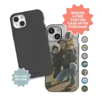 Pela - Eco Friendly Hard Shell Case with MagSafe Module for Apple iPhone 15/14 Plus + Bonus Custom Case Activation Code - Black - Front_Zoom