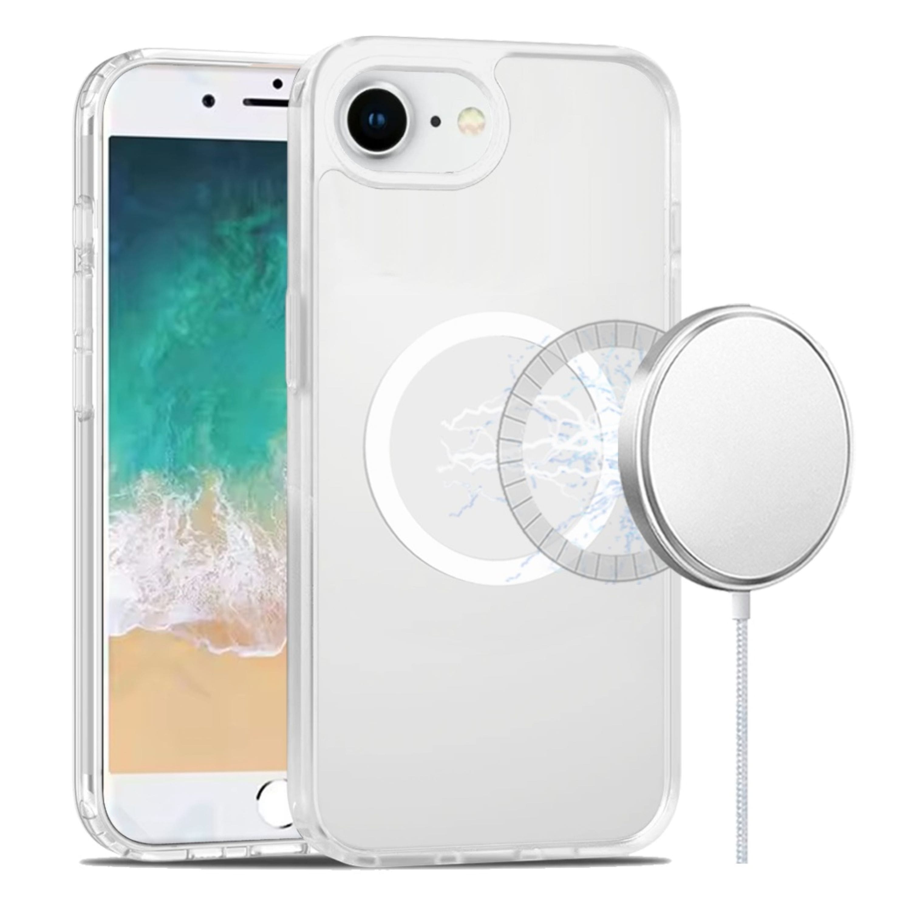 Kitcheniva - Translucent Soft Touch Magnetic Circle Phone Case With Tempered Glass For iPhone 16e/17e - Clear price history on PriceWatchPro