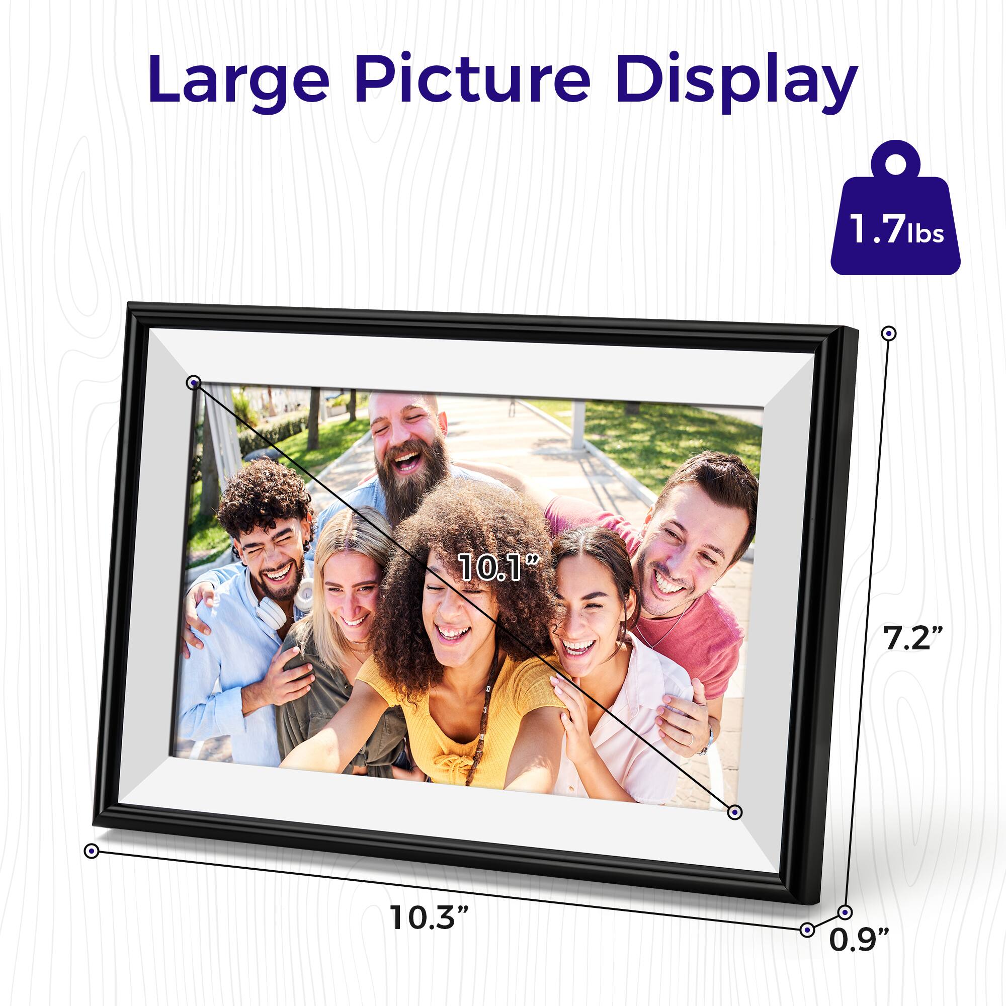 Large Picture Display 1.7lbs 10.1" 7.2" 10.3" 0.9"