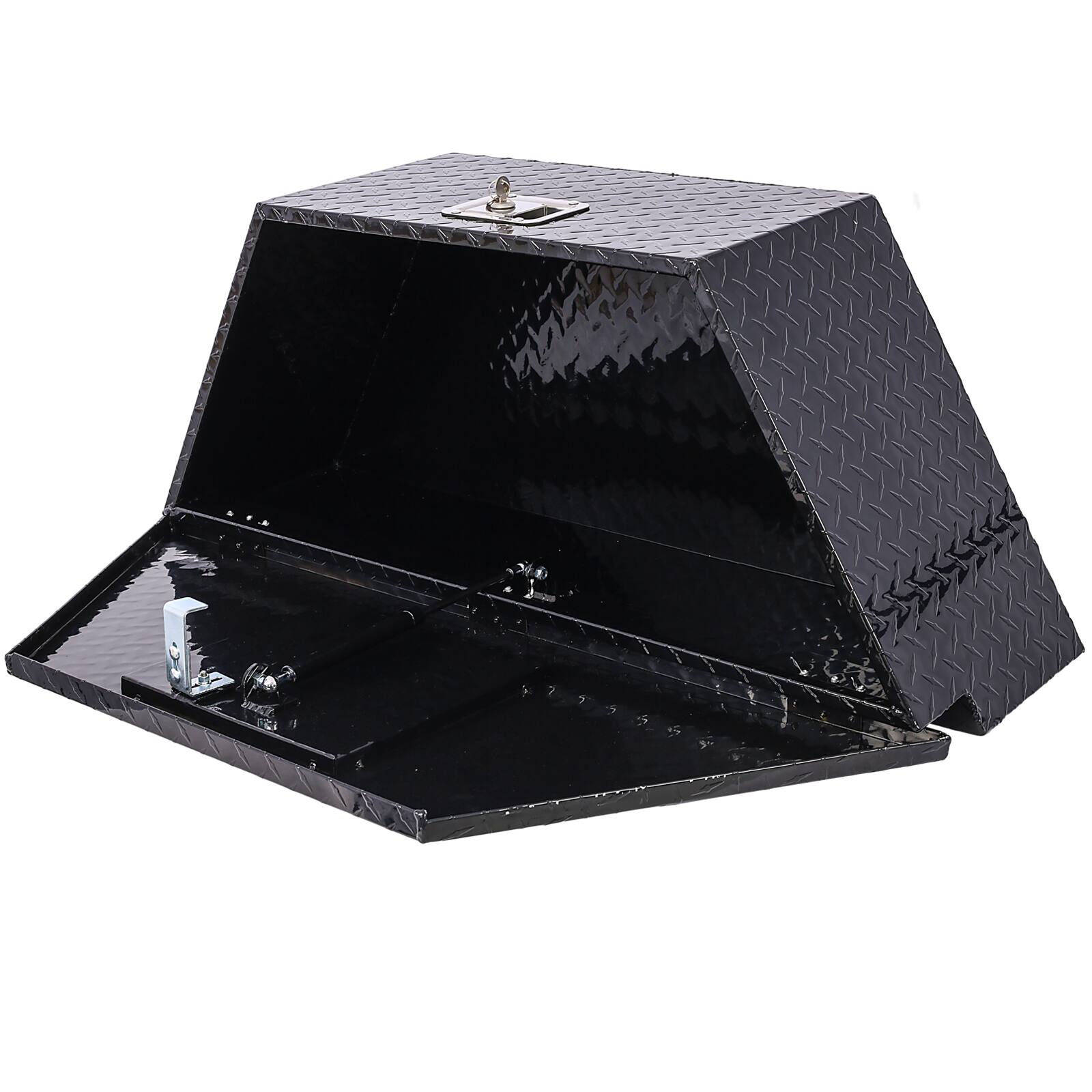 Alt View 2. APRILSOUL - 39 Inch Aluminum Truck Tool Box Lightweight Corrosion Resistant Versatile Mounting - Black.