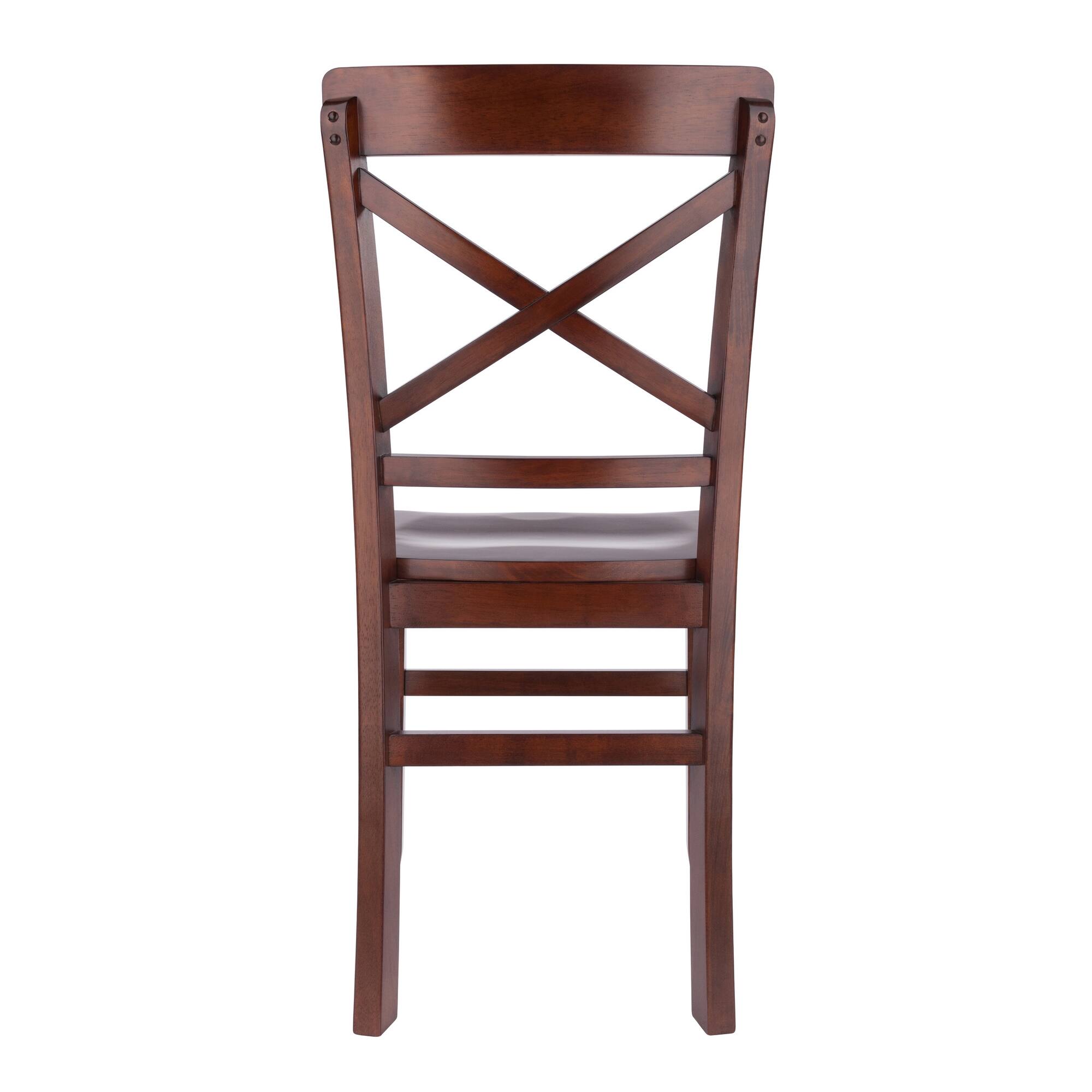 Alt View 4. Winsome Wood - Xenia 2-Pc Set X-Back Chairs - Walnut.