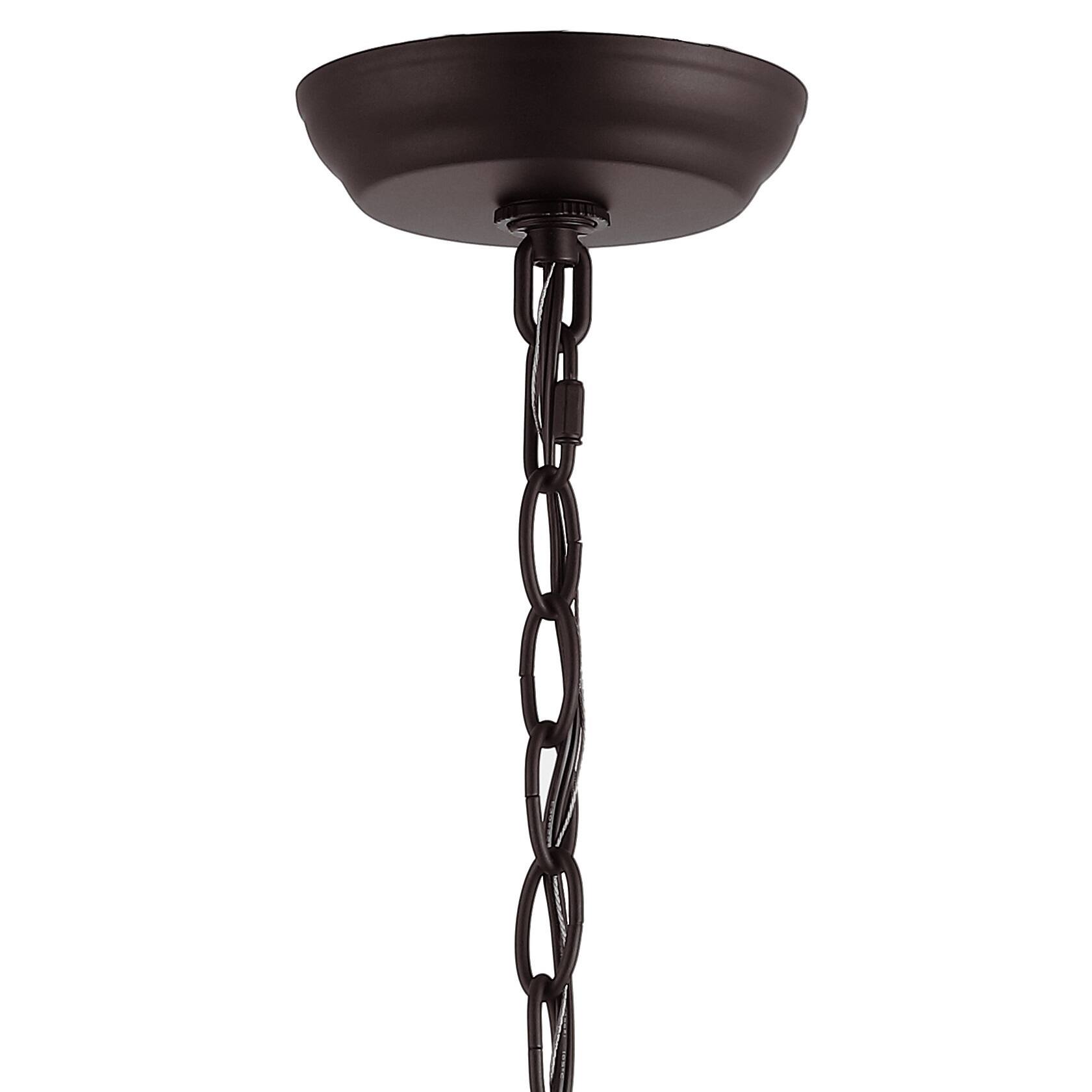 Alt View 4. Jonathan Y - Ojai 10" 3-Light Iron Classic Modern Pagoda LED Pendant Lantern, Oil Rubbed Bronze - Oil Rubbed Bronze.