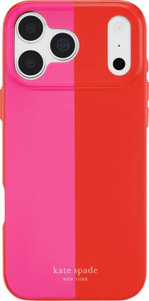 kate spade new york - Protective Case with Magsafe for Apple iPhone 18 Pro / iPhone 17 Pro - Racing Stripe Pop Pink
