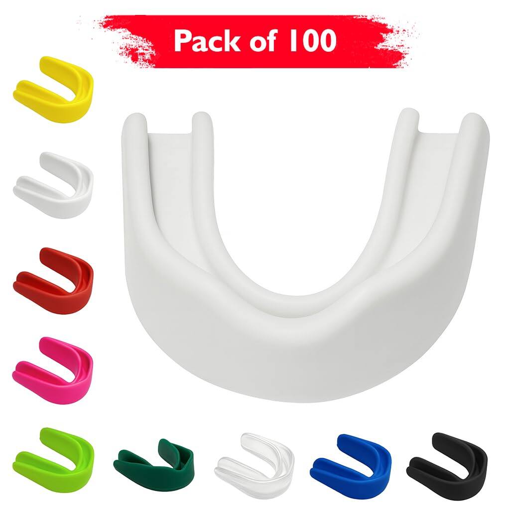 Amber Sporting Goods - Breathable Boil & Bite MMA Mouth Guard for Boxing & Wrestling, Super Tough Combat Mouthpiece – (Pack of 100) - White price history on PriceWatchPro