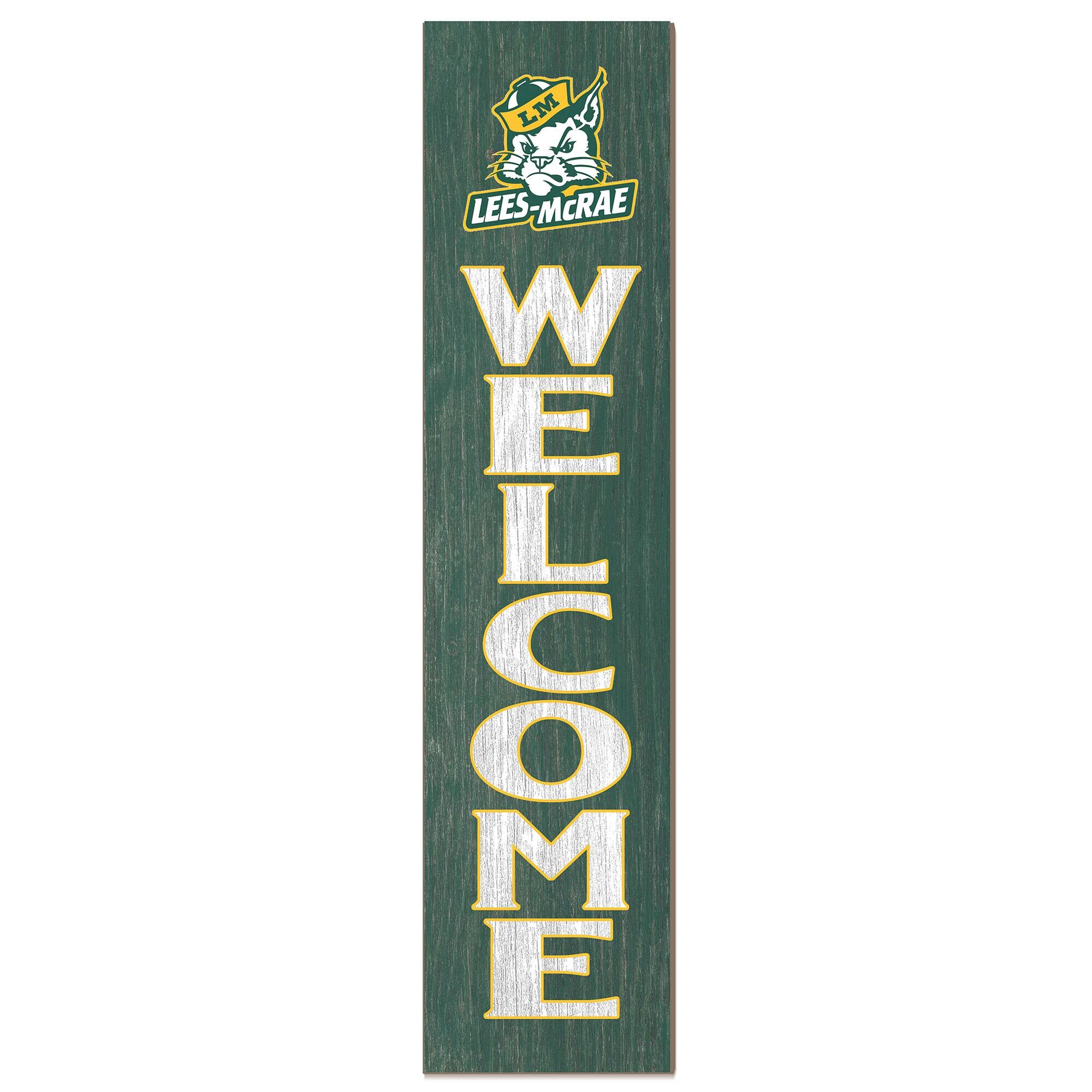 Lees-McRae Bobcats 12" x 48" Welcome Outdoor Leaner