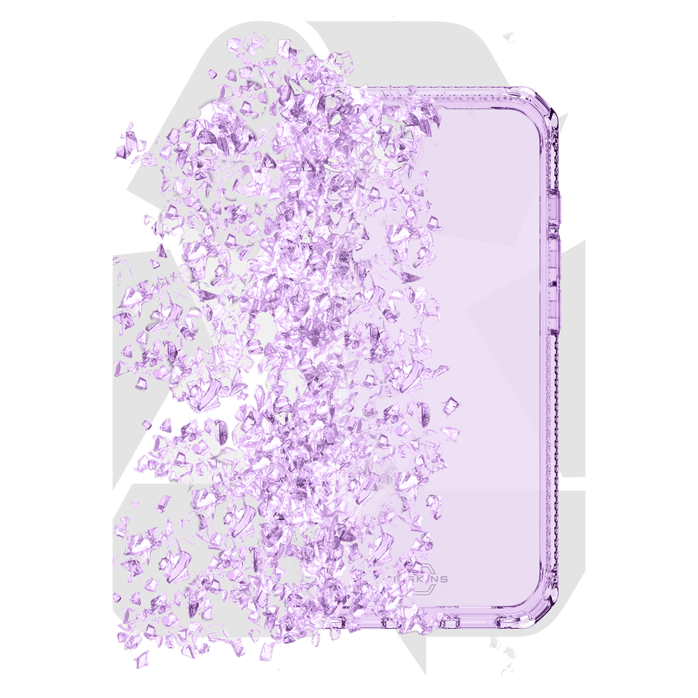 Alt View 7. Itskins - Spectrum_R Clear Case for Apple iPhone 16e / iPhone 15 / iPhone 14 / iPhone 13 - Purple.