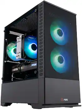 ADVANCED BATTLESTATIONS - ABS Cyclone Aqua Gaming PC - Windows 11 - Intel Core Ultra 7 265KF - GeForce RTX 5070 12GB - 32GB DDR5 - 2TB SSD - Black