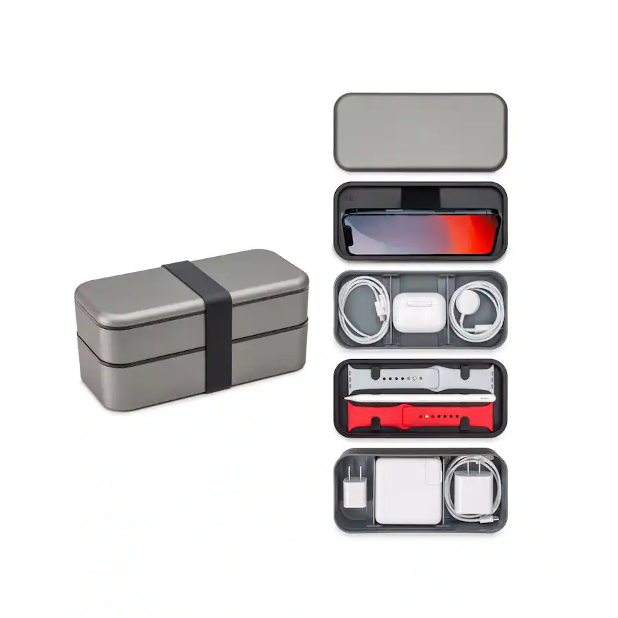 Function Accessories Function 101 BentoStack Tech Accessory Organizer Space Gray Black ...