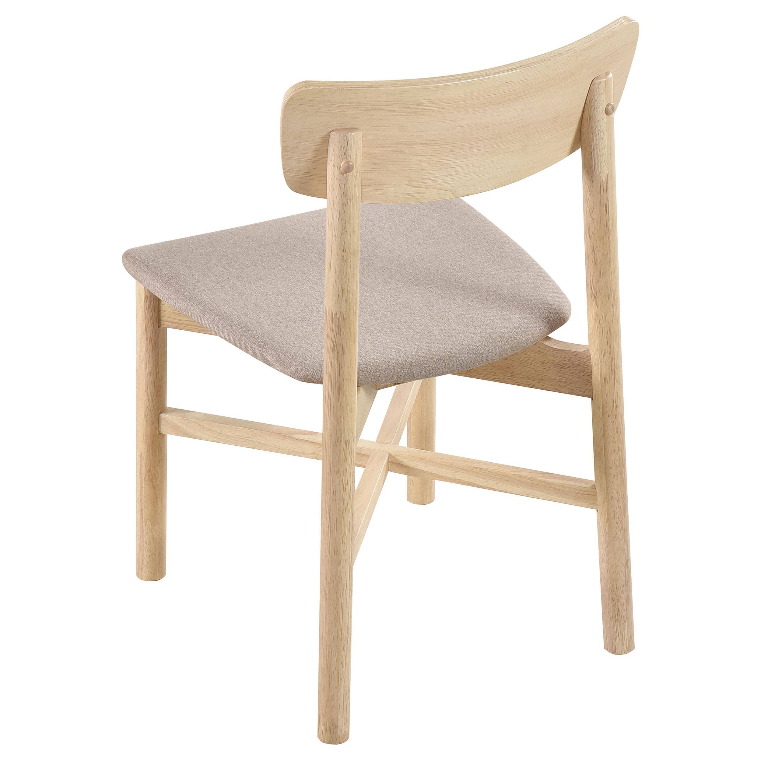 Alt View 2. Manhattan Lane - Rida Dining Side Chair Set of 2, Gray Fabric, White Washed Hardwood - White, Gray.