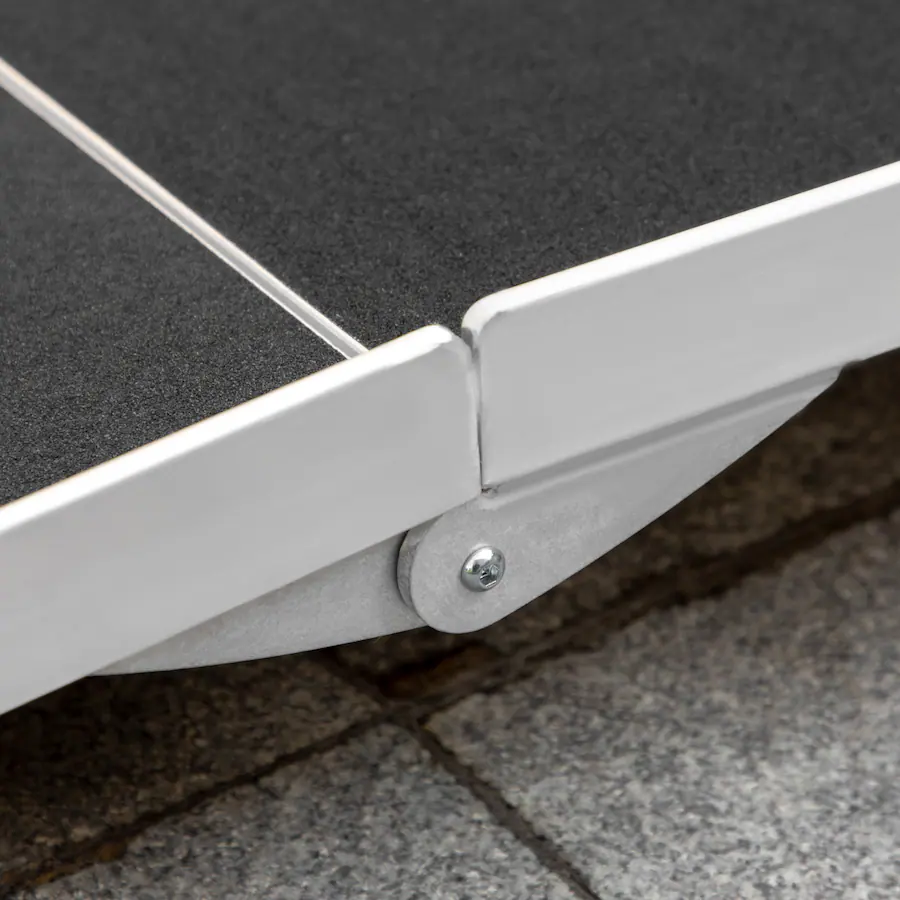 Homcom 8' Skidproof Portable Wheelchair Ramp for Home, Steps, Doorways ...