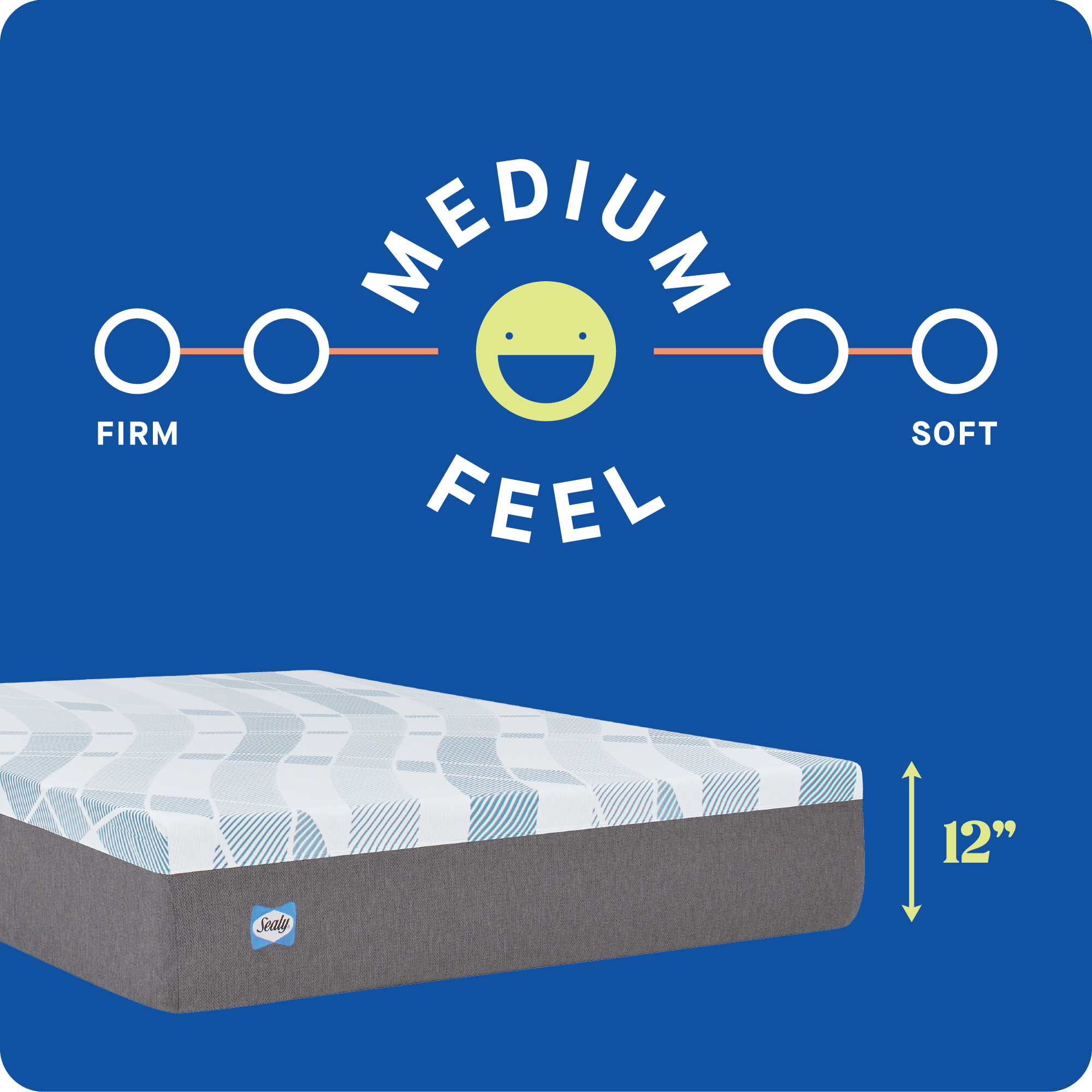 Firm Medium Feel Soft 12" Sealy