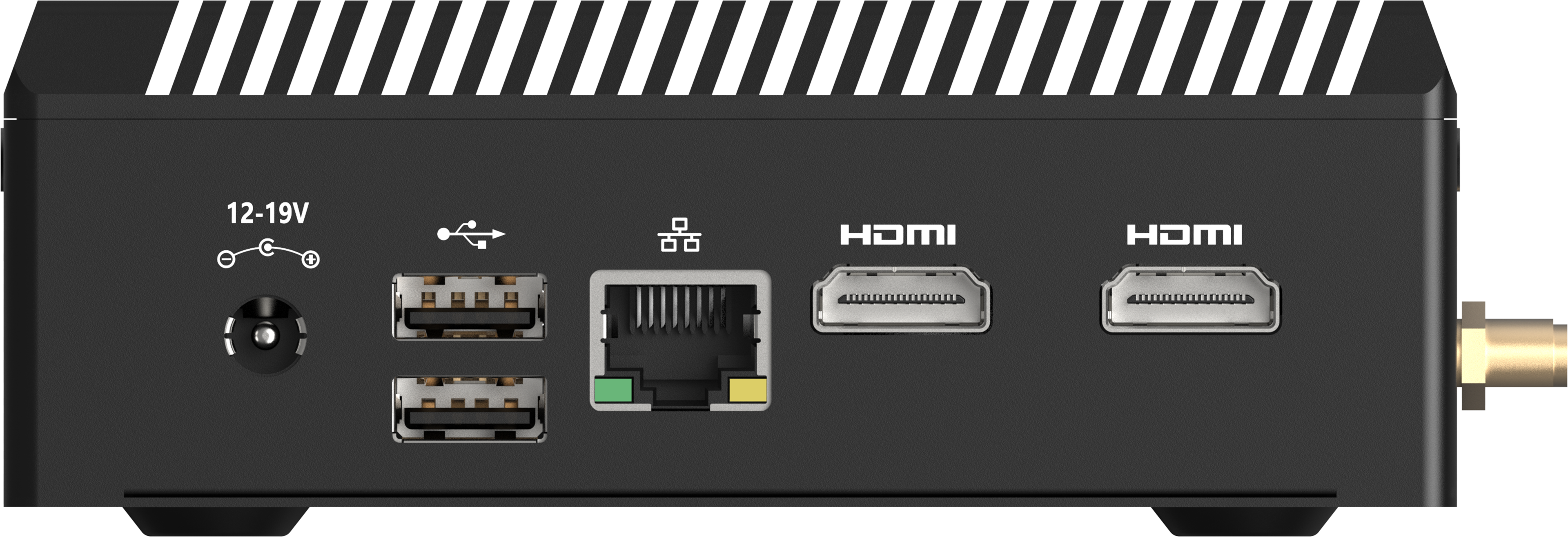 The text on the image reads "12-19V HOMI HMI LETIIIILIIII 000000nn." The correct grouping of the text would be:

"12-19V HOMI HMI 000000nn."