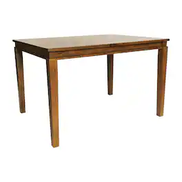 Flash Furniture - Henry 47" Solid Wood Dining Table, Commercial Grade Heavy Duty Rectangle Wood Table for 4, Matte Finish - Brown