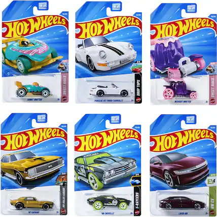 - Hot Wheels for Life
- 1/25 Hot Wheels
- Sweet Rides
- Donut Drifter
- Porsche 911 Turbo Cabriolet
- Drop Tops
- Dessert Drifter
- '87 Camaro
- HW Dream Garage
- '69 Chevelle
- X-Racers
- Lucid Air
- HW EV
- 3+
- 3/5
- 3/8
- 6/10
- 6/100
- 10/218
- 18/200
- 18/200
- 69 X-Racers
- HW EV
- 7 Camaro
- '87 Camaro
- '69 Chevelle
- Lucid Air